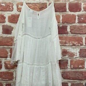 Agua - Bloomindales White Summer Dress or Swimsuit Cover Up - Size Small